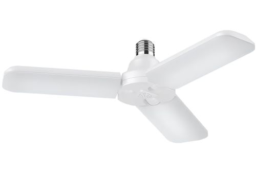 Світлодіодна складна лампа Fan Blade Led 45W з цоколем E27 акумуляторний розкладний потрійний ліхтар трансформер на три лопаті 220v Холодний білий