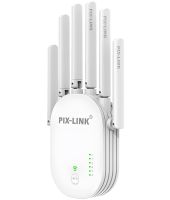 Беспроводной WI-FI репитер Repeater Pix-Link LV-WR60T усилитель сигнала до 300 Мбит с WLAN ретранслятор расширитель диапазона вай фай роутера 6 антенн