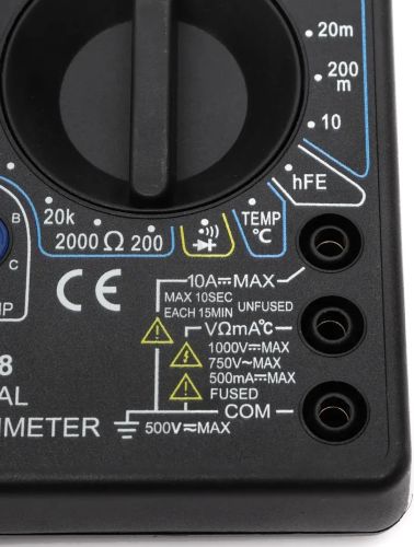 Цифровий мультиметр вольтметр амперметр Digital DT-838 автоматичний ручний тестер сили струму, напруги і опору з дисплеєм DT838