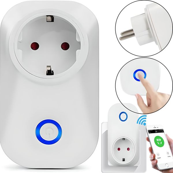 Розумна WiFi розетка WiFi Smart Socket Plug SA-14 10A 100-240V з дистанційним управлінням з телефону, Смарт розетка з Wi-Fi підключенням в розетку