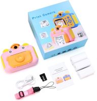 Детский фотоаппарат с мгновенной печатью фото Kids Print Camera Pink цифровая камера полароид на аккумуляторе для детей от 6 лет 12мп 1080HD Розовая
