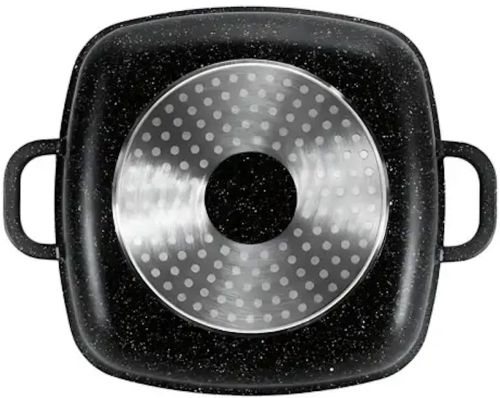 Кухонний набір посуду Bellmax Cookware Set BM - 132 3 казана і сковорода для приготування їжі , каструлі з кришками і гранітним покриттям 9 предметів