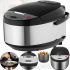 Електрична мультиварка Silver Love SC - 102 на 5л з сенсорним дисплеєм 900w, Рисоварка Electric cooker LY - 505 з таймером і підігрівом Чорна