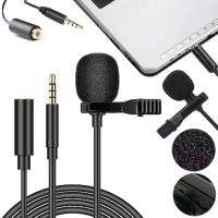 Мікрофон петличка для телефону Lavalier Micro Phone JH-043 - a 3.5 AUX провідна нагрудна петличка з затиском кліпсою і роз'ємом для навушників Чорна