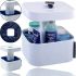 Чоловічий розкладний органайзер бокс Men's Storage Box 20x20x12 см для зберігання дрібниць у ванну, косметична коробка для приладдя Білий