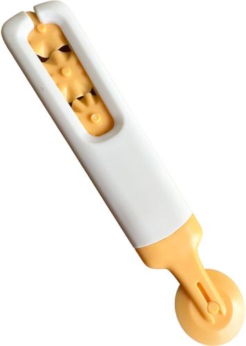 Роликовый нож-резак Cutter Set кухонный кондитерский нож колесо для теста со сменными дисками 15.7 см делитель резак для лапши, пиццы и теста Белый