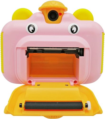 Детский фотоаппарат с мгновенной печатью фото Kids Print Camera Pink цифровая камера полароид на аккумуляторе для детей от 6 лет 12мп 1080HD Розовая