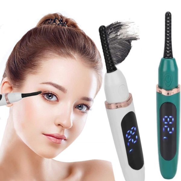 Акумуляторні щипці для гарячої завивки вій Eyelash Curler XL-271, з підігрівом, Електрична пензлик плойка з дисплеєм зарядка через USB