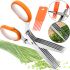 Кухонные ножницы для зелени Salad Scissors H-169 пятислойный измельчитель для нарезки и шинковки салата 5 мультилезвий с щеточкой для чистки 22 см
