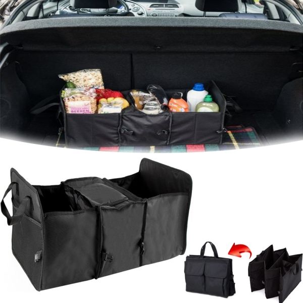 Складна сумка органайзер Trunk Organizer & Cooler в багажник автомобіля, складаний нейлоновий контейнер з термоотсеком, Органайзер холодильник в авто