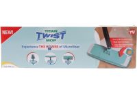 Универсальная швабра с отжимом Titan Twist Mop складная швабра лентяйка для мытья пола вращается на 360 градусов с насадкой из микрофибры 130Х11 см