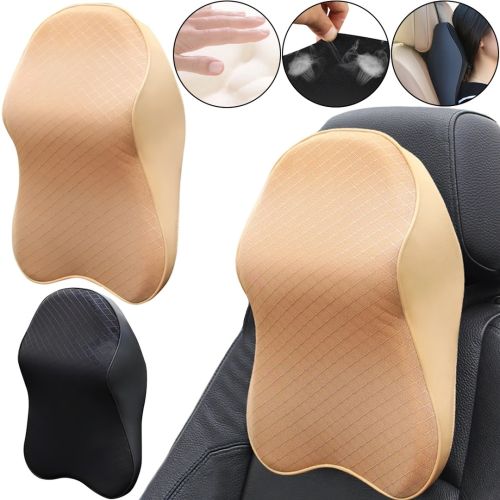 Автомобільна ортопедична подушка для шиї Car Neck Pillow Дорожня накладка на підголівник під голову з ефектом пам'яті в автомобіль 30х22 см
