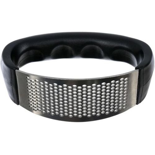 Пресс измельчитель Arc-Shaped Garlic Press для чеснока, ручная чесночница, чеснокодавка, нажимная чеснокодавилка из нержавеющей стали Черная