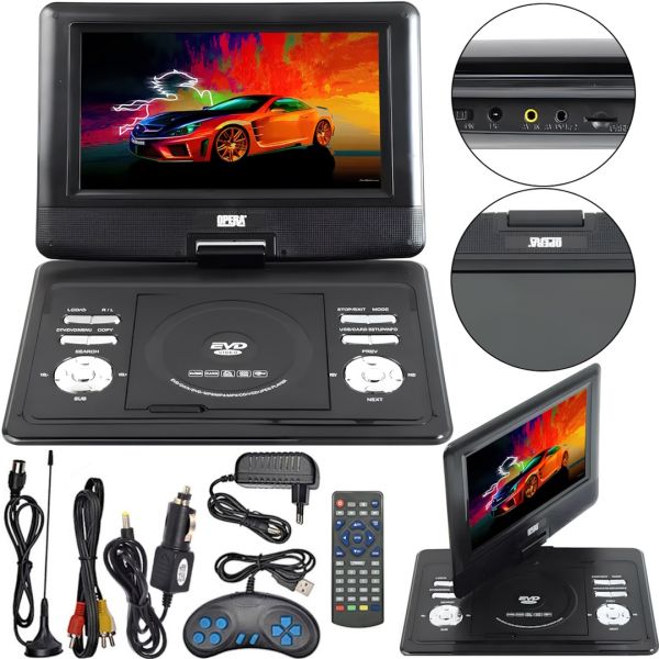 Цифровий DVD програвач 11 "Opera NS-1180 11" поворотний LCD плеєр, Автомобільна DVD-книга з Т2 тюнером, пультом ДУ і джойстиком TV USB SD OP-1180