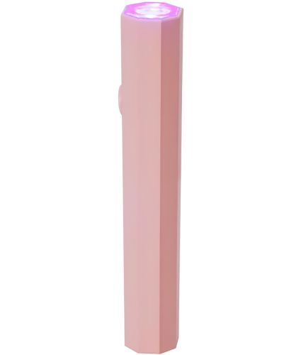 Ультрафіолетова портативна УФ лампа Handheld UV LED Lamp USB 1-44 3W для манікюру, ручна бездротова для сушіння гель лаку на акумуляторі Рожева