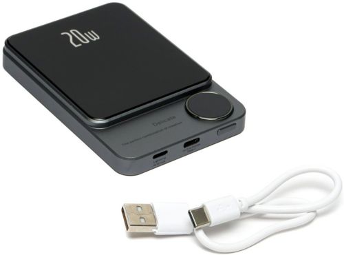 Беспроводной магнитный павербанк Power Bank Q9 20W MagSafe 10000 mAh внешний аккумулятор USB Type-C Lightning зарядное устройство для IOS Android