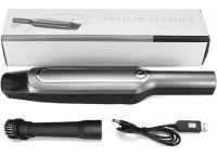 Автомобильный пылесос Car Vacuum 888 аккумуляторный беспроводной USB автопылесос для машины с насадками 60W ручное устройство для чистки авто Серый