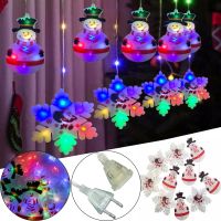 Внутрішня rgb гірлянда штора Xmas 3D фігурки сніговика і сніжинки Мультикольорова 3x0.7м 95led M, Новорічна 300x70 см на вікно будинку РДБ від мережі