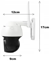 Вулична бездротова 360 IP-камера відеоспостереження PTZ - 1200 Outdoor Camera 3MP, поворотна зовнішня Wi-Fi камера з 4-кратним зумом 1080P PTZ