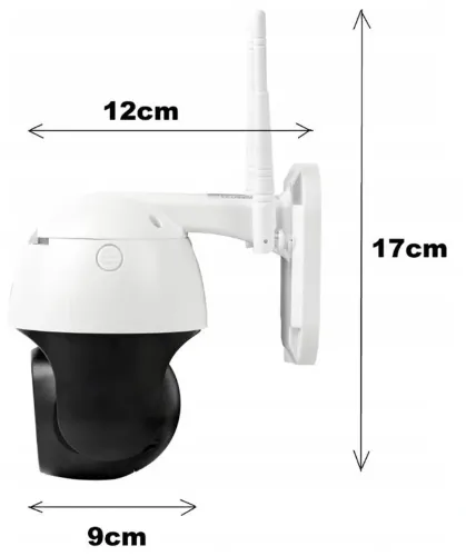Вулична бездротова 360 IP-камера відеоспостереження PTZ - 1200 Outdoor Camera 3MP, поворотна зовнішня Wi-Fi камера з 4-кратним зумом 1080P PTZ