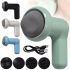 Антицелюлітний масажер Deep Massager YX-740 24W ручний акумуляторний вібромасажер, лімфодренажний пістолет для всього тіла 4 насадки від USB