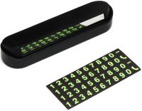 Парковочная автовизитка Temporary Parking Card LY-719 автомобильная карта, визитка с номером телефона на панель авто для временной парковки Черная