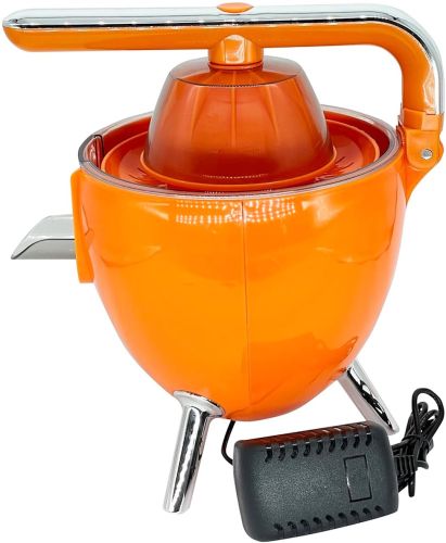 Електрична соковижималка Citrus Press LY-473 настільна сокодавка для цитрусових 300W електросоковижималка з кришкою для преса від мережі Помаранчева