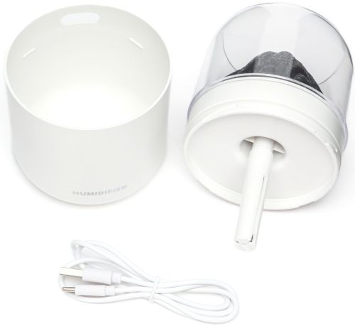 Зволожувач повітря нічник Вулкан Humidifier Y10 280 мл настільний ультразвуковий аромадифузор зі світлодіодним LED підсвічуванням USB Lamp JSQ-1 Білий