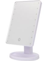 Косметичне сенсорне дзеркало для макіяжу Magic MakeUp Mirror обертається на 180 настільне дзеркало на підставці з підсвічуванням 22 LED USB біле