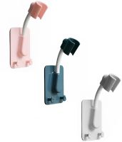 Настенный держатель для душевой лейки Shower Holder AND-129 универсальное вращающиеся крепление с 2 крючками для ручного душа на присоске в ванную