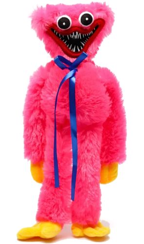Большая мягкая игрушка обнимашка Киси Миси, детский монстрик Kissy Missy 40 см с липучками на руках подружка Хаги Ваги из ТИК-ТОКА Розовый