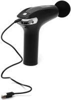 Ручной массажный пистолет Fascial Gun Pro HB-005 Black 4 насадки, беспроводной перкуссионный вибромассажер для всего тела на аккумуляторе Черный
