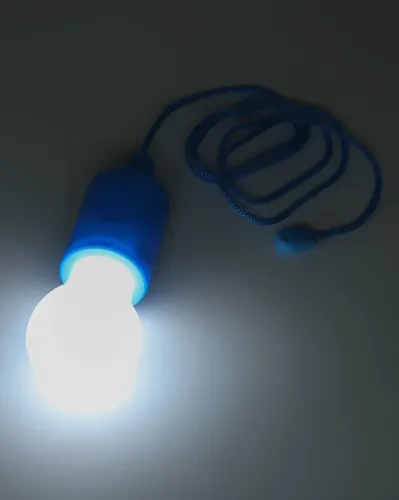 Підвісна LED лампа на шнурку Bailong BL-15418 портативний світлодіодний ліхтар на мотузці, навісна лампочка на батарейках TY-6088 Холодний білий