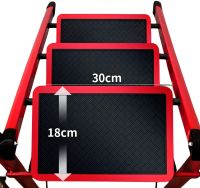 Складна драбина на 3 ступені Mastar 3 Step Ladders до 150 кг розкладна триступенева одностороння сходи з антиковзаючим покриттям 84х40 см