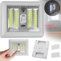 Настінний світильник Light Switch HY - 604 бездротовий вимикач з тумблером COB, світлодіодний LED нічник з вмикачем на батарейках для шафи