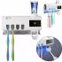 Держатель зубных щеток Brush Sterilizer 3 в 1 JX-5588, Диспенсер дозатор для зубной пасты, Уф стерилизатор, Контейнер с дезинфекцией Белый