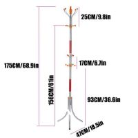 Підлогова вертикальна вішалка тринога Coat Rack для верхнього одягу 16 гачків, переносна розбірна металева стійка для сумочок і парасольок