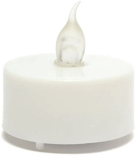 Набор светодиодных горящих свечей Flameless Tealight 24 штуки LED свеча с имитацией пламени и подсветкой на батарейках для освещения Белые
