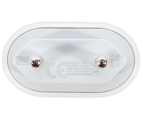 Універсальний зарядний пристрій 20W USB-З to TC/Mi/iP Cable Power Adapter + потрійний кабель 3 в 1, зарядний блок живлення 20 Вт для телефону