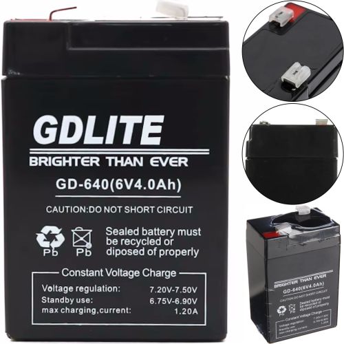 Універсальний свинцево-кислотый акумулятор GDLITE GD-640 6V 4AH для ваг і ліхтарів, акумуляторна батарея GDLiting 6В 4аг для бесперебойника