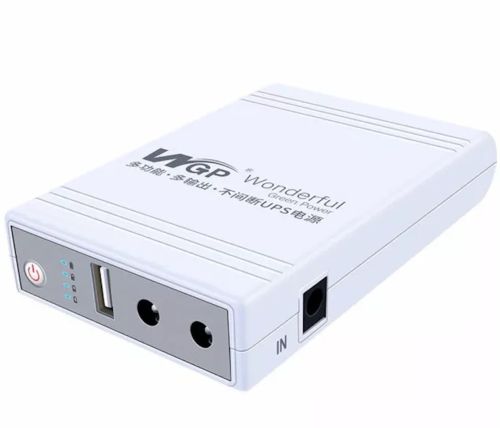 Джерело безперебійного живлення ДБЖ UPS WGP103-5912 для роутера 5V 9V 12V, бесперебойник для модему Power Bank для захисту від нестабільного живлення