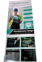 Набір щіток для миття вікон Multipurpose Squeegee силіконовий скребок і щітка з насадкою з мікрофібри для миття дзеркал і скла, комплект з 2 штук