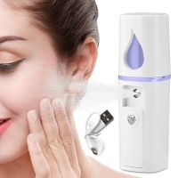 Зволожувач для шкіри обличчя Nano Mist Sprayer RK-L6 портативний Нано-розпилювач з підсвічуванням, спрей розпилювач з резервуаром для води 30 мл USB