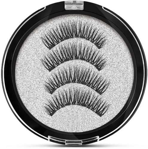 Магнітні вії на стрічці Magnetic Lashes Professional Eyelash 3D багаторазові накладні вії на магнітній основі в круглому футлярі 26 мм
