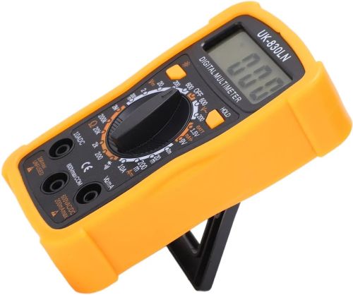 Цифровий мультиметр тестер Digital UK-830LN DT 830 lnv універсальний ручний тестер сили струму, напруги і опору з дисплеєм DT-830 Жовтий