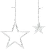 Внутренняя цветная гирлянда занавес Звезды Star Style 2.5Х1 м 138 LED диодов M, светодиодная RGB гирлянда-занавес 12 звезд на окно 2.5мх1м 220V