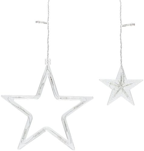 Внутрішня гірлянда штора зірки Star Style теплий білий 2. 5Х1 м 138 LED діодів WW, Світлодіодна гірлянда-завіса 12 зірок на вікно 2. 5мх1м 220V