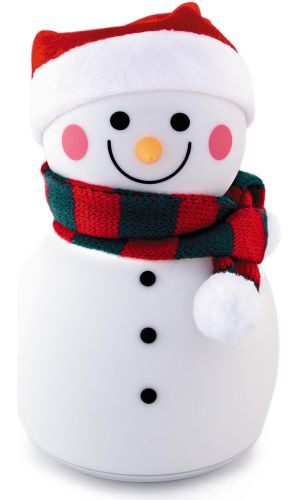 Детский настольный ночник Снеговик Snowman силиконовый светодиодный RGB светильник, беспроводная новогодняя LED лампа 7 режимов на аккумуляторе USB