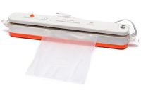 Вакуумний пакувальник пакетів New vacuum Sealer Автоматичний вакууматор, побутовий апарат вакуумайзер для упаковки і зберігання їжі, продуктів Білий