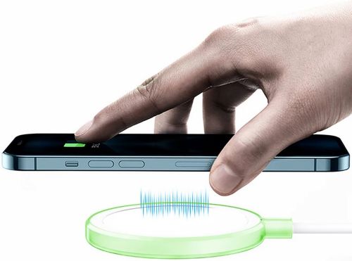 Бездротове зарядний пристрій Magsafe Magnetic універсальна магнітна зарядка магсейф для телефону і навушників IOS Android з виходом Type-C Біла